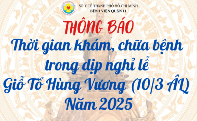 Thông báo thời gian khám, chữa bệnh trong dịp nghỉ lễ  Giỗ Tổ Hùng Vương (10/3 ÂL) năm 2025